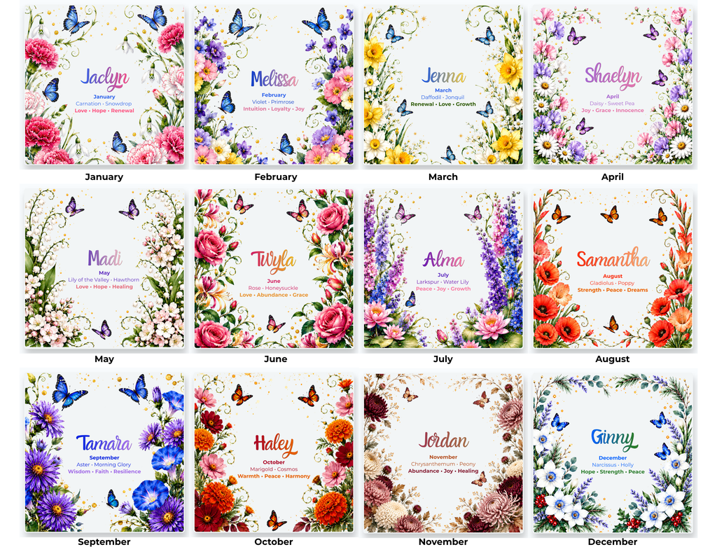 Birth Flower Coasters | Personalized Option
