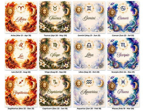 Zodiac Element Coasters | Personalized Option
