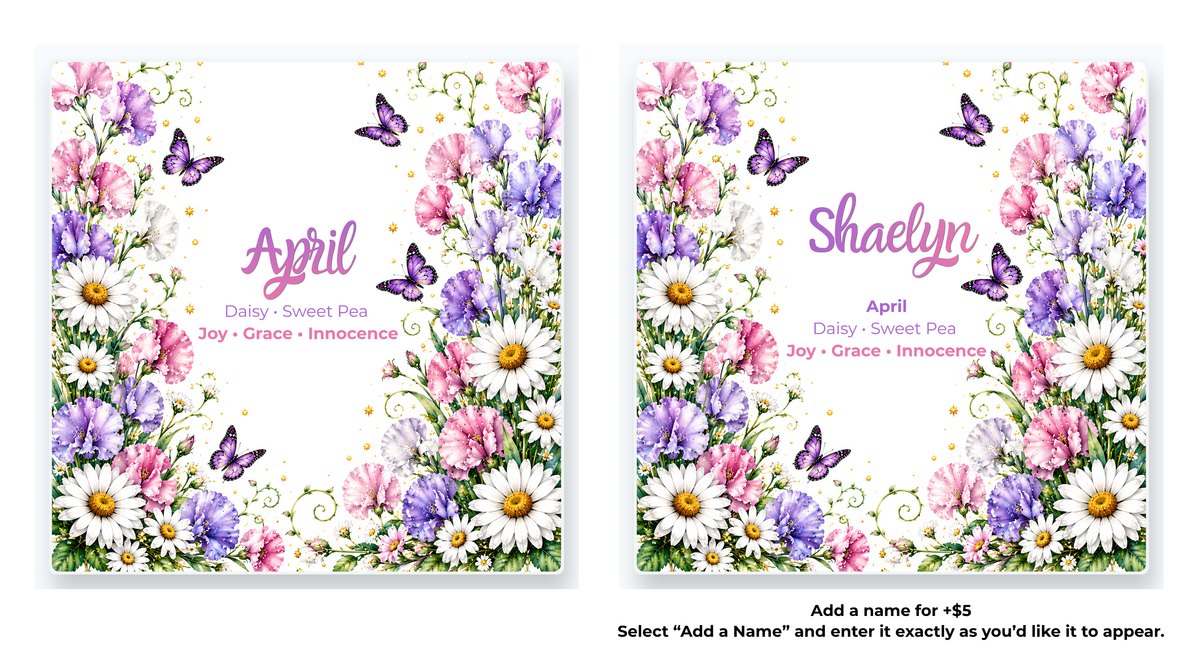 Birth Flower Coasters | Personalized Option