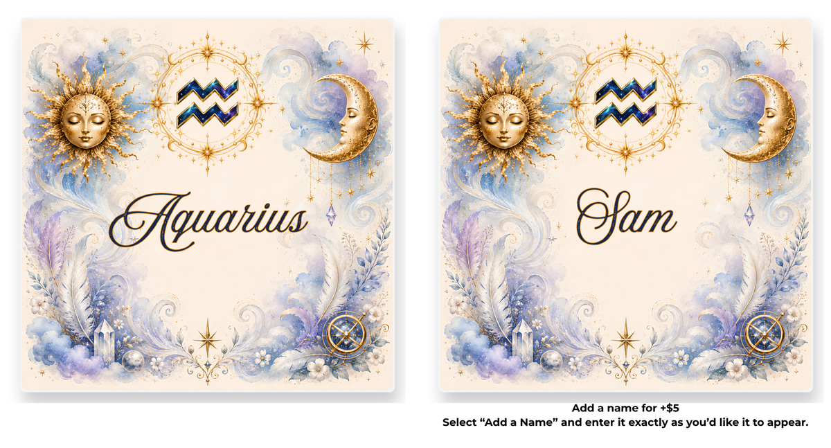 Zodiac Element Coasters | Personalized Option