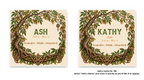 Ash Celtic Tree Zodiac coaster shown in standard and personalized versions.