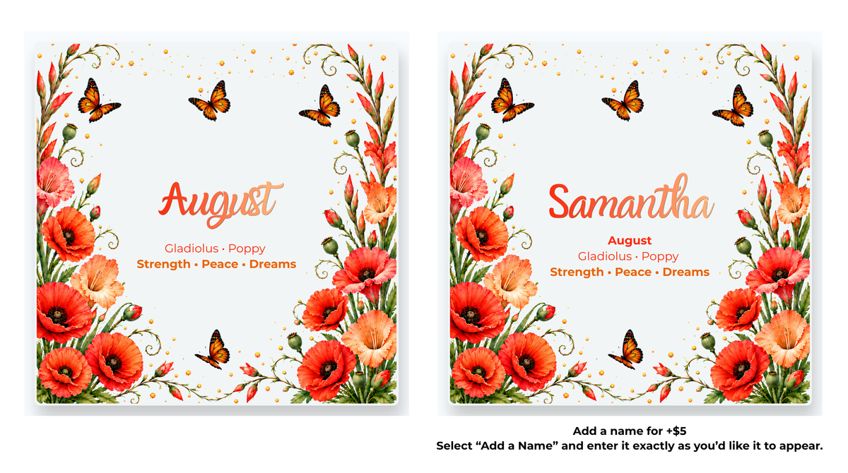 Birth Flower Coasters | Personalized Option