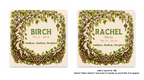 Birch Celtic Tree Zodiac coaster shown in standard and personalized versions.