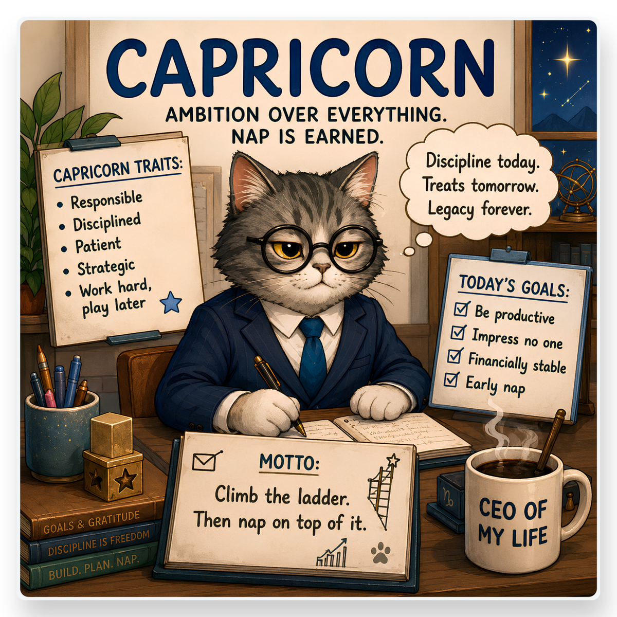 Cat Zodiac Coaster