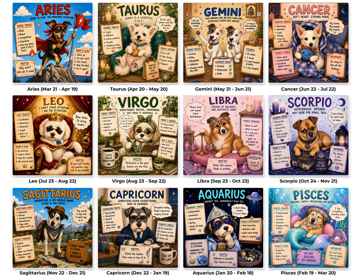 Dog Zodiac Coaster