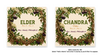 Elder Celtic Tree Zodiac coaster shown in standard and personalized versions.