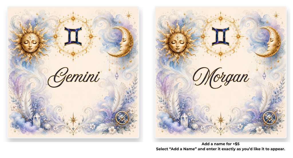 Zodiac Element Coasters | Personalized Option