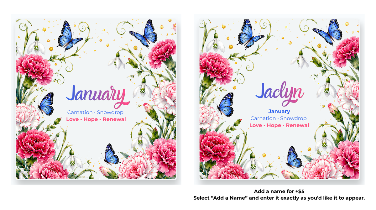 Birth Flower Coasters | Personalized Option