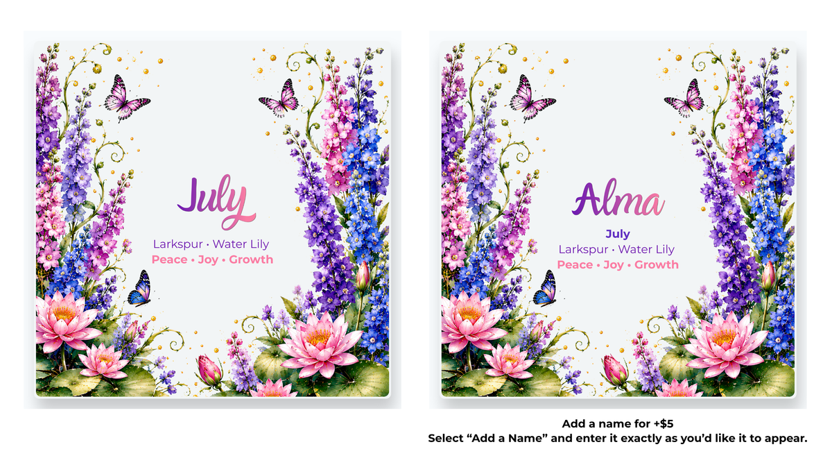 Birth Flower Coasters | Personalized Option