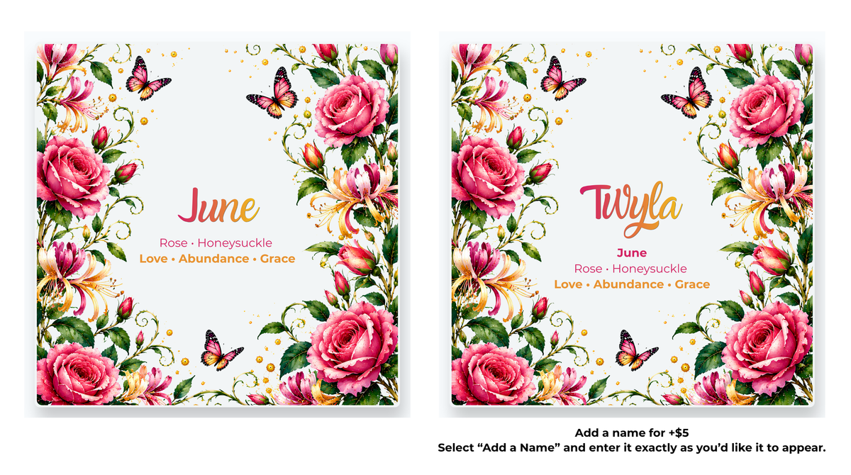 Birth Flower Coasters | Personalized Option