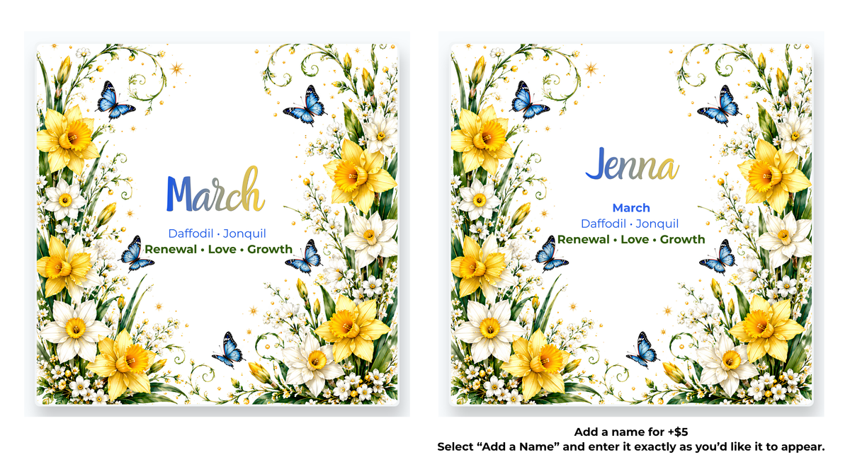 Birth Flower Coasters | Personalized Option