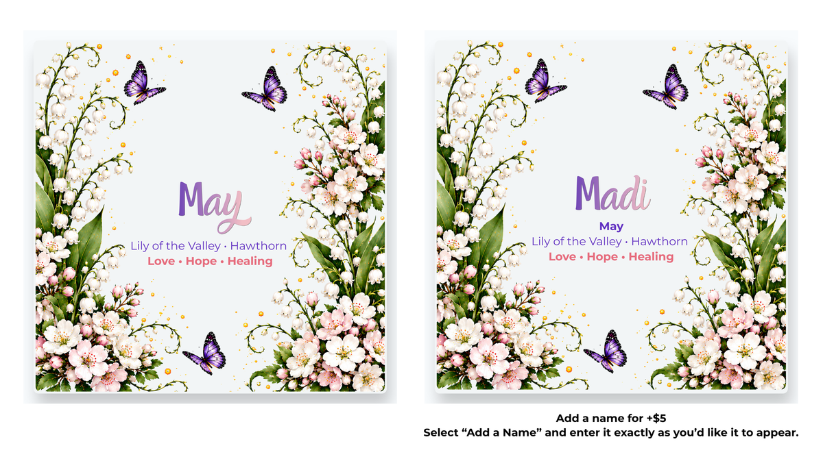 Birth Flower Coasters | Personalized Option