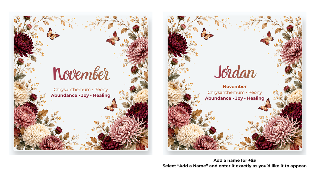 Birth Flower Coasters | Personalized Option
