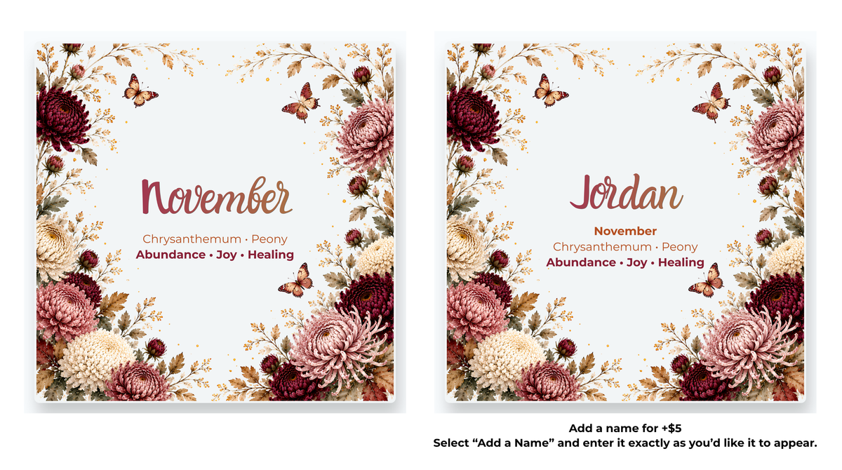 Birth Flower Coasters | Personalized Option