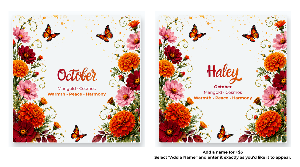 Birth Flower Coasters | Personalized Option