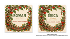 Rowan Celtic Tree Zodiac coaster shown in standard and personalized versions.