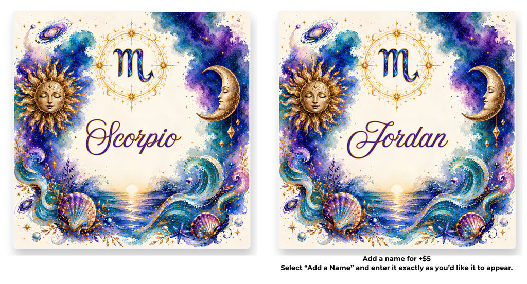 Zodiac Element Coasters | Personalized Option