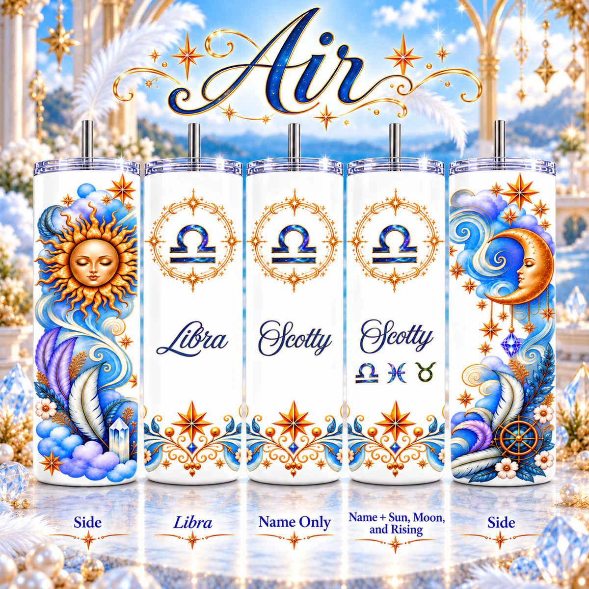 Zodiac Element 20 oz Tumbler | Personalized Option