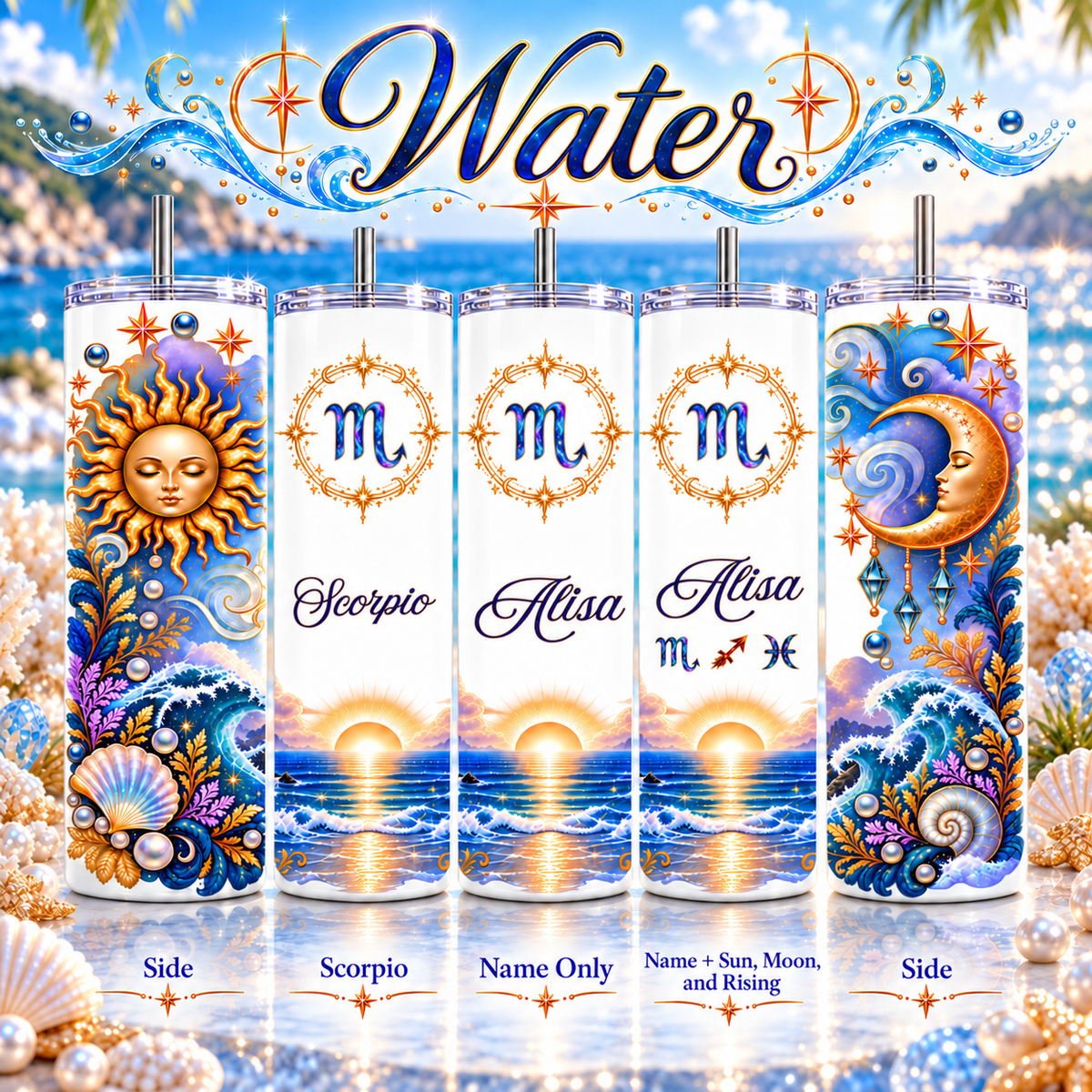 Zodiac Element 20 oz Tumbler | Personalized Option
